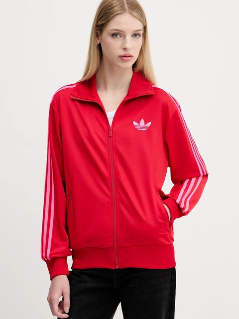 adidas Originals bluza Firebird damska kolor czerwony z aplikacją JW3665 - zdjęcie produktu nr 1