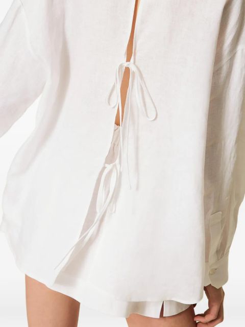 TWINSET chest-pocket tie-back shirt - White