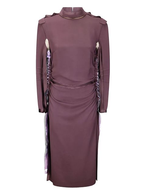 Maison Margiela ruffled-dropped midi dress - Purple - zdjęcie produktu nr 1