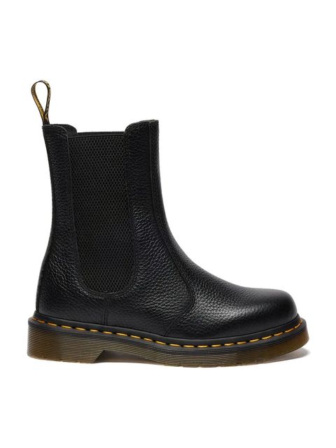 Dr. Martens sztyblety skórzane 2976 Hi Chelsea Boot damskie kolor czarny na płaskim obcasie DM41404001 - zdjęcie produktu nr 1