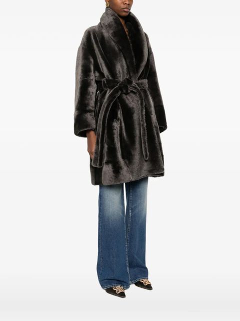 Nour Hammour Juno belted coat - Grey