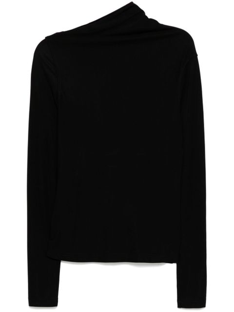 TOTEME draped jersey top - Black - zdjęcie produktu nr 1