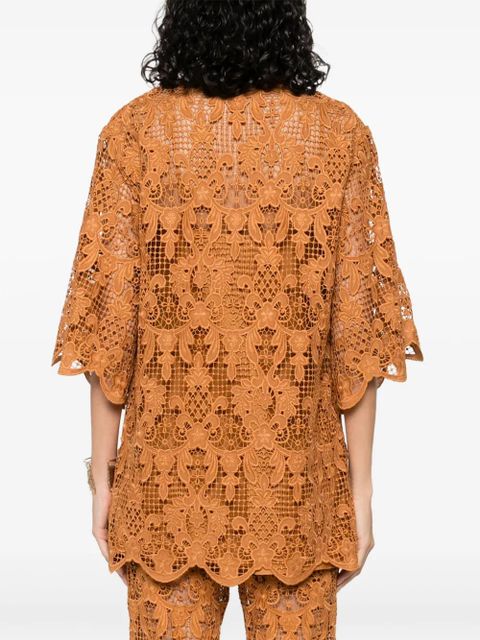ZIMMERMANN embroidered blouse - Brown