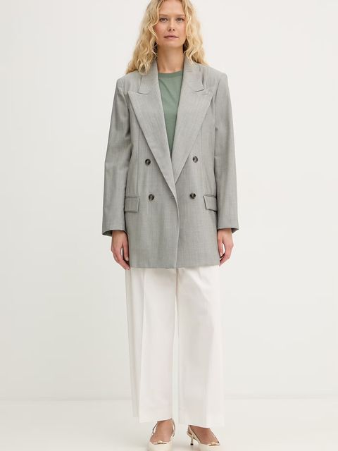 Weekend Max Mara spodnie damskie bawełniane z elastanem BELLICO - zdjęcie produktu nr 1