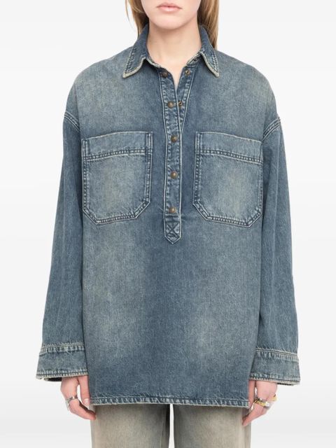 Zadig&Voltaire Timona pockets shirt - Blue