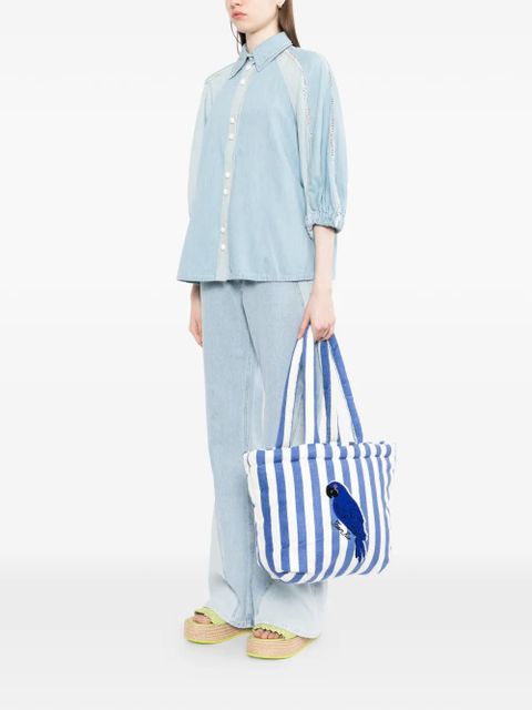 FARM Rio parrot striped tote bag - Blue - zdjęcie produktu nr 2