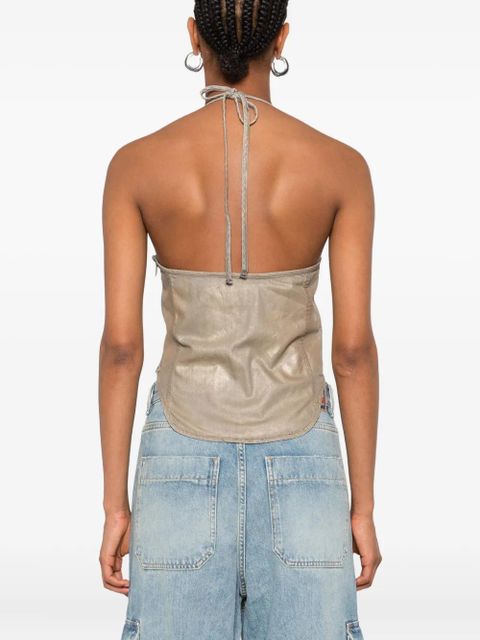 Diesel halterneck logo top - Gold
