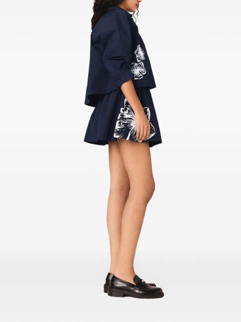 Maje floral-print button shirt - Blue