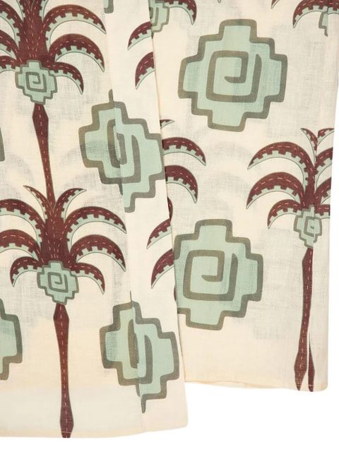 Johanna Ortiz Boa Whisper palm-tree geometric-print robe - Neutrals