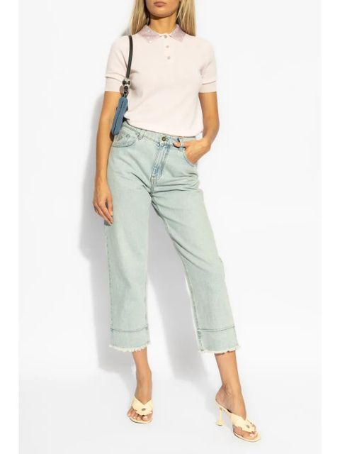 Blumarine rhinestone-embelished polo shirt - Pink - zdjęcie produktu nr 2