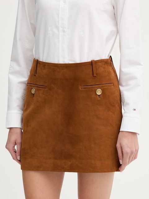 Tommy Hilfiger spódnica zamszowa - zdjęcie produktu nr 1