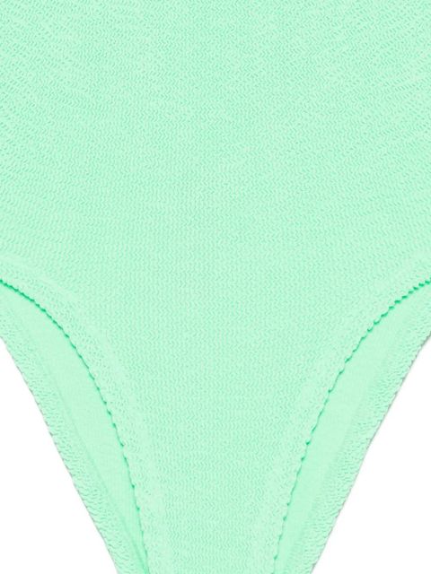 Hunza G square-neck crinkle swimsuit - Green