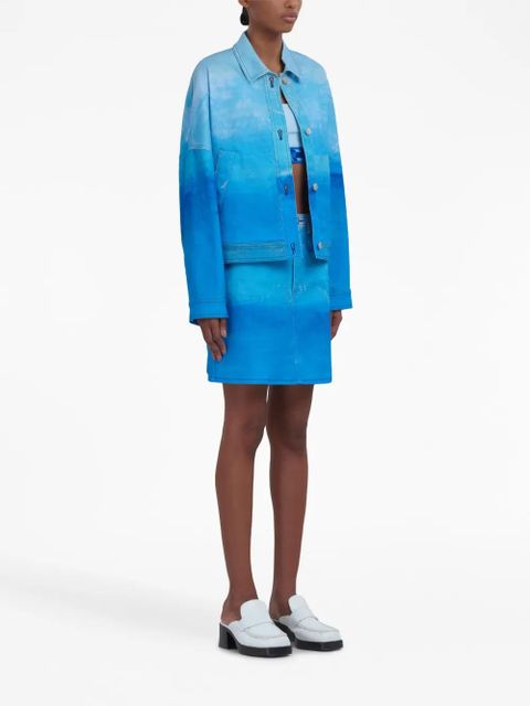 Marni tie-dye A-line skirt - Blue - zdjęcie produktu nr 2