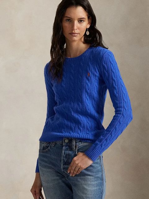 Polo Ralph Lauren sweter damski kolor niebieski lekki 211971865 - zdjęcie produktu nr 1