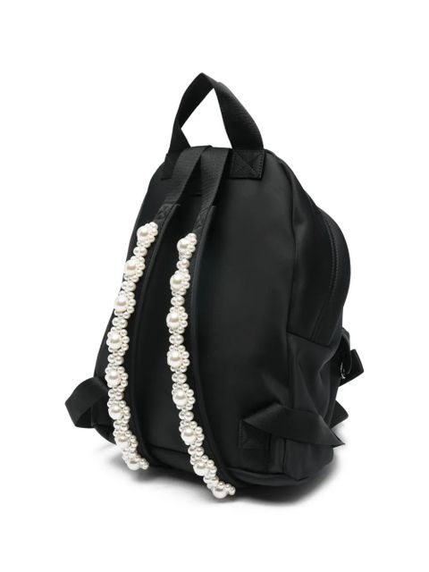 Simone Rocha pearl-embellished backpack - Black