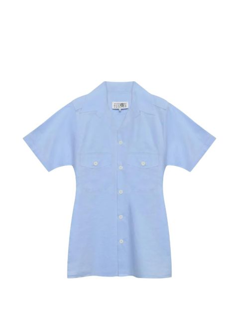 MM6 Maison Margiela patch-pocket shirt - Blue - zdjęcie produktu nr 1