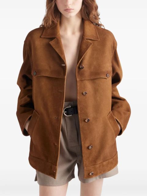 Prada suede shirt jacket - Brown