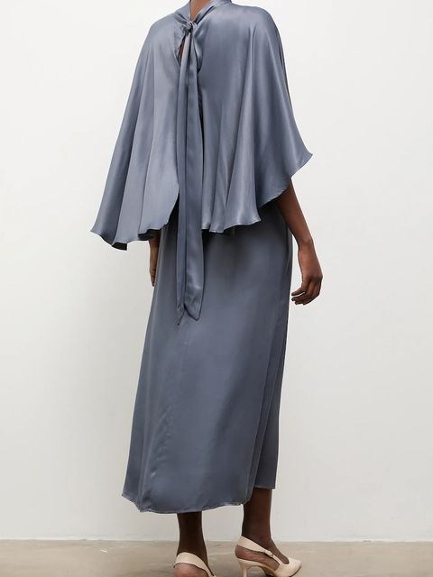 Answear.LAB sukienka kolor granatowy maxi rozkloszowana - zdjęcie produktu nr 1