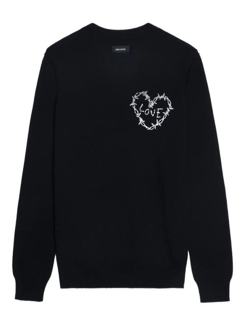 Zadig&Voltaire heart-detail sweater - Black - zdjęcie produktu nr 1