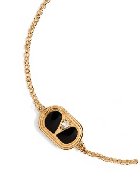 Valentino Garavani VLogo Signature-plaque oval bracelet - Gold