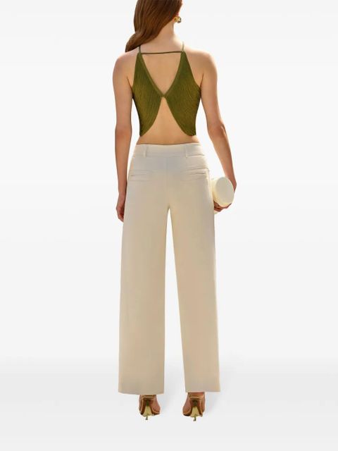 Cult Gaia Quella fringed top - Green