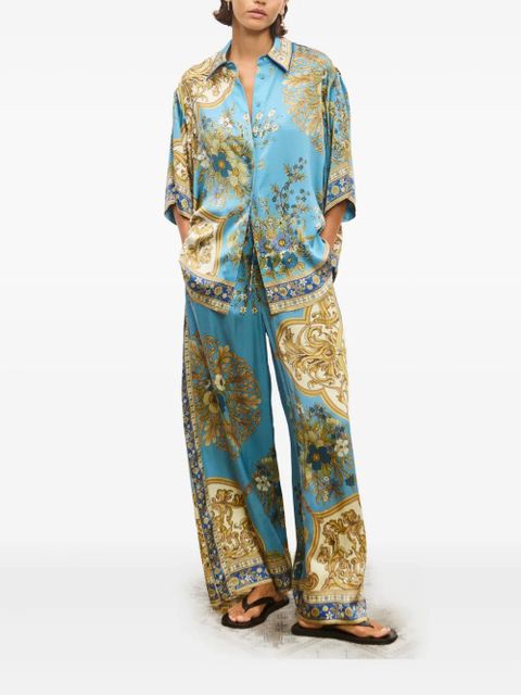 ALEMAIS Cassie floral-baroque trousers - Blue - zdjęcie produktu nr 2