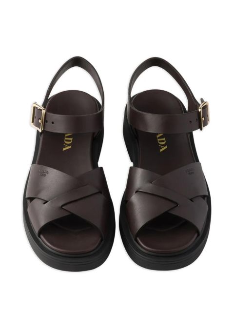 Prada leather sandals - Brown