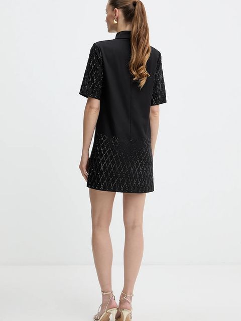 Pinko sukienka kolor czarny mini oversize 105523 A2PO - zdjęcie produktu nr 2