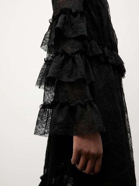 Answear.LAB sukienka kolor czarny maxi rozkloszowana