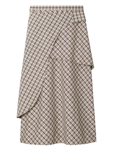 Tory Burch windowpane wrap skirt - Grey - zdjęcie produktu nr 1