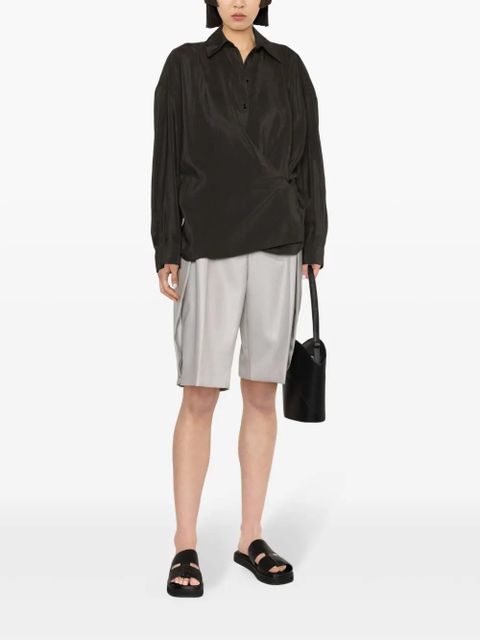 LEMAIRE straight-collar twisted shirt - Brown - zdjęcie produktu nr 2