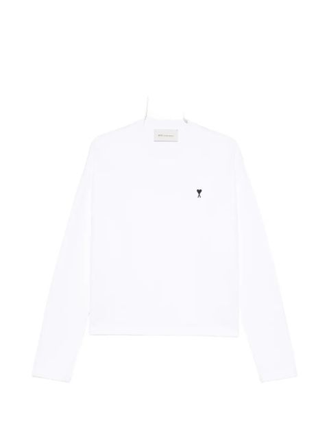 AMI Paris long-sleeved embroidered sweatshirt - White - zdjęcie produktu nr 1