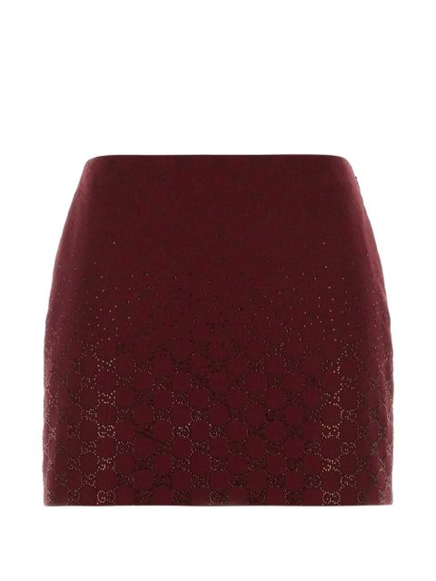 Gucci GG crystal-embellished skirt - Red - zdjęcie produktu nr 2