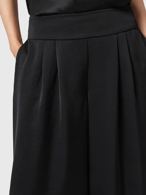 AllSaints spodnie LEANNE damskie kolor czarny szerokie medium waist W015TD - zdjęcie produktu nr 2