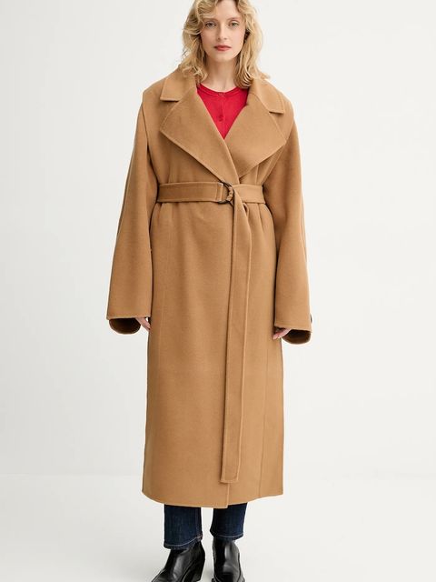 MMC STUDIO płaszcz wełniany kolor brązowy VESPERE.COAT - zdjęcie produktu nr 1