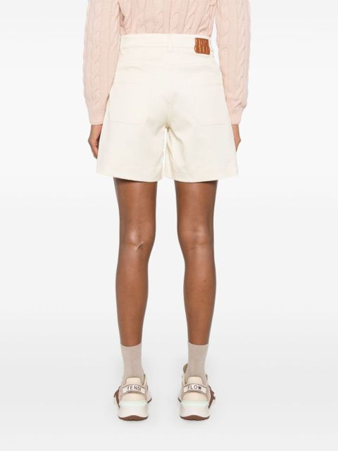 Moncler gabardine-weave shorts - White