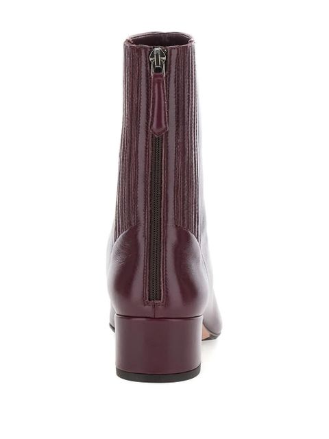 Aquazzura 35mm leather zip-fastening boots - Red