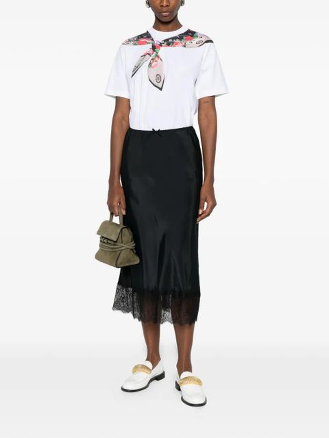 Moschino lace-trim midi skirt - Black - zdjęcie produktu nr 2