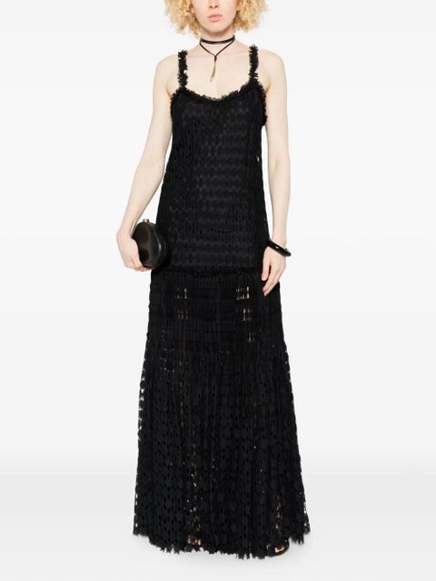 Ulla Johnson ruffled-detail maxi dress - Black - zdjęcie produktu nr 2