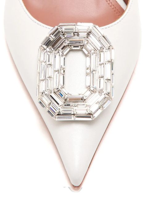 Amina Muaddi Camelia slingback pumps - White