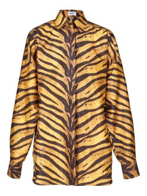 Ferragamo tiger-print long-sleeved shirt - Yellow - zdjęcie produktu nr 1
