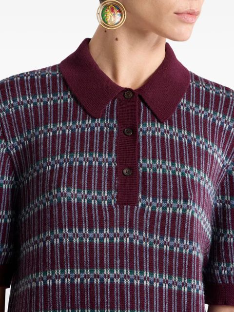 ETRO jacquard polo shirt - Red