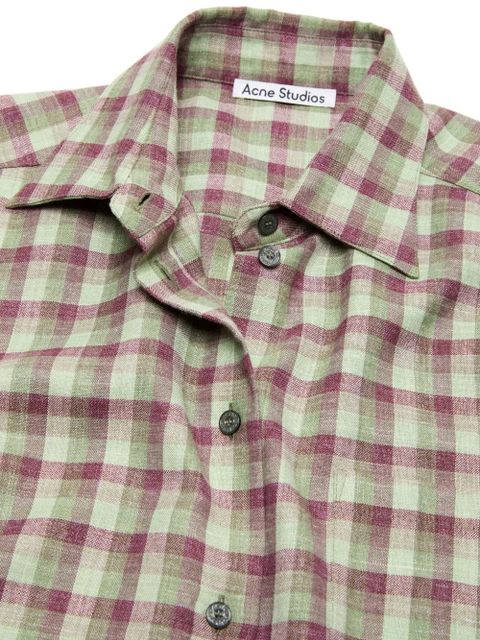 Acne Studios checked buttoned shirt - Green