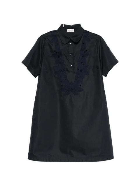 Moncler embroidered A-line mini dress - Blue - zdjęcie produktu nr 1