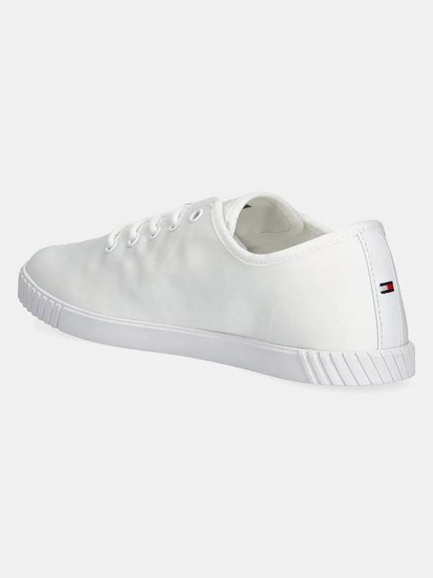 Tommy Hilfiger tenisówki CANVAS LACE UP SNEAKER kolor biały FW0FW08641