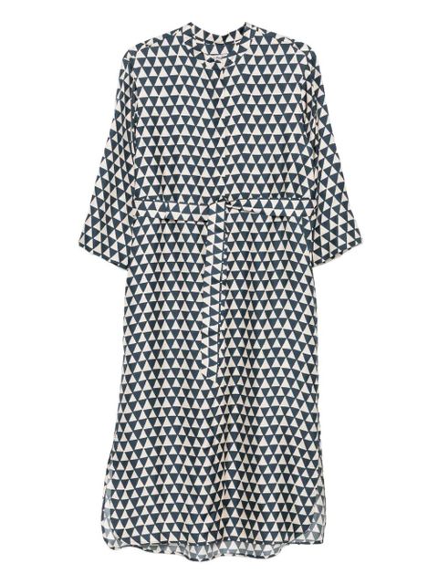 Max Mara triangle-print belted dress - Neutrals - zdjęcie produktu nr 1