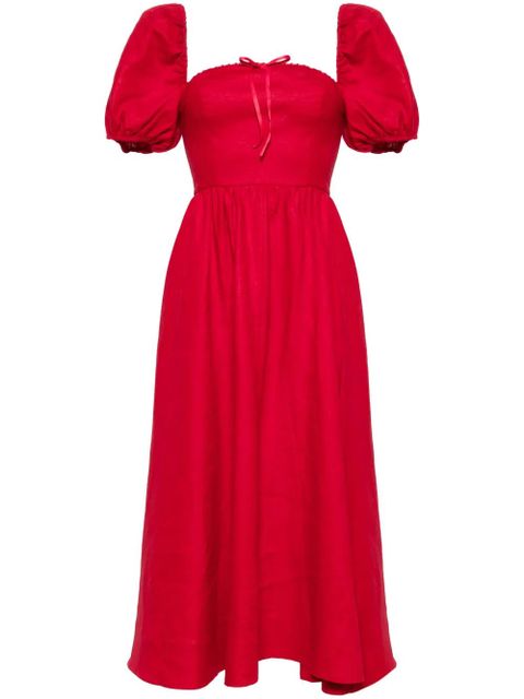 Reformation Marella linen dress - Red - zdjęcie produktu nr 1