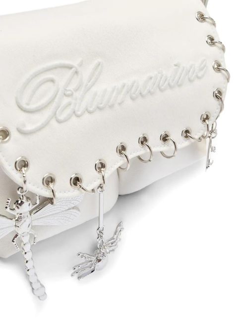 Blumarine embellishments shoulder bag - White