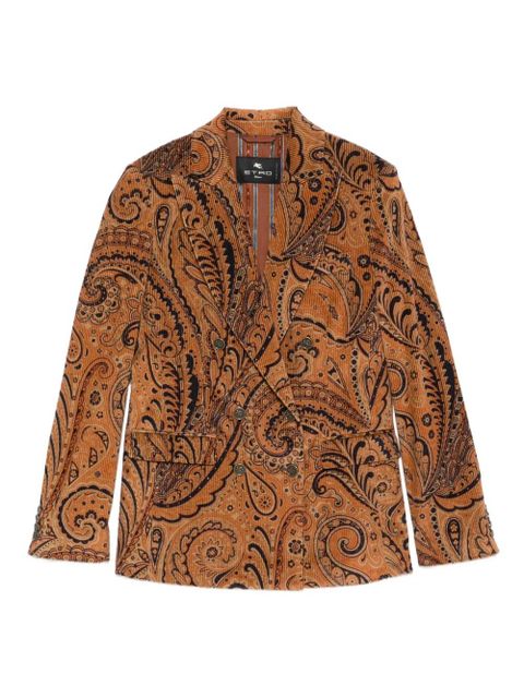 ETRO paisley-print double-breasted blazer - Orange - zdjęcie produktu nr 1