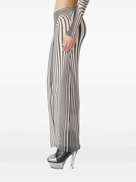 Jean Paul Gaultier morphing-stripes skirt - Neutrals